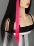 SHEIN 5 PCS Red Colored Clip In Hair Extensions 20 Inch