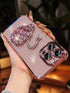 SHEIN Luxury Electroplated Clear Pink Phone Case