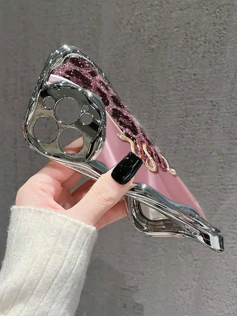 SHEIN Leopard Print, Snake Print, Colorful Printed, Electroplated, Cream Printed Soft Case