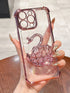SHEIN Luxury Electroplated Clear Pink Phone Case
