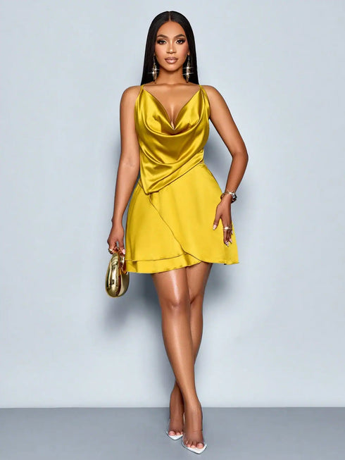 SHEIN SOLERSUN Elegant And Sexy Summer Outfits Mini Dress