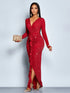 SHEIN SOLERSUN Autumn And Winter Women's Wear Elegant Maxi Dress