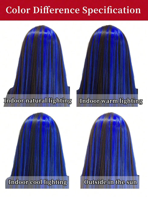 SHEIN 5 PCS Red Colored Clip In Hair Extensions
