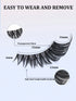 SHEIN NAIJEMA 5 Pairs NAIJEMA Transparent Stem Cat Eye Fox Eye False Eyelashes