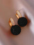 SHEIN 1 Pair Elegant Red Ball Design Rhinestone Pendant Earrings
