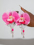SHEIN 1 Pair Fashion Luxury Styrofoam Butterfly Faux Pearl