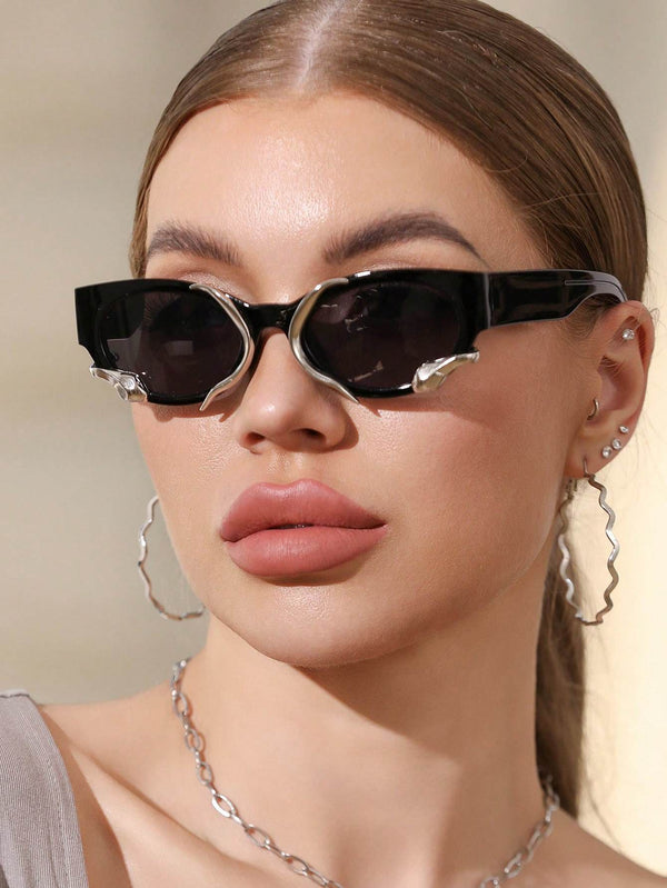 SHEIN 1 Pair Unisex Oval Shaped Fashion Glasses