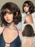 SHEIN Linen Brown Short Wavy Hair Synthetic Heat-Resistant Wig