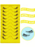 SHEIN 10 Pairs False Eyelashes Natural Half Lashes Cat Eye