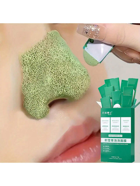 SHEIN 12 Pieces Asian Center Plant Bubble Facial Mask