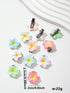 SHEIN 12pcs Sweet Candy Colored Flower Hair Clips