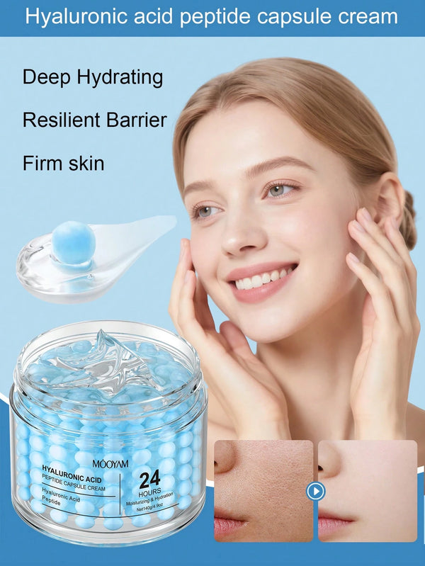 SHEIN 140g Hyaluronic Acid Cream, Provides 24-Hour Long-Lasting Hydration, Nourishing Night Cream, Brightens Complexion, Smoothens Skin, Suitable For All Skin Types