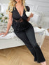 SHEIN Elegant & Sexy Women's Lace Patchwork Pajama Set