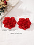 SHEIN Elegant Floral Fabric Pendant Boho Style Earrings
