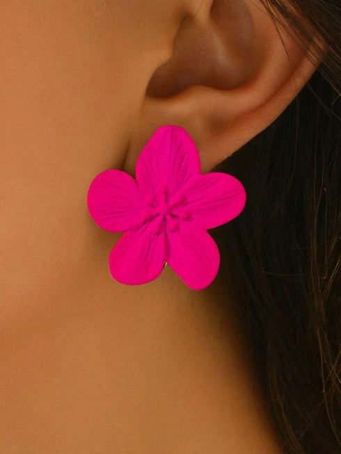 SHEIN 1 Pair Elegant Floral Retro Design Fashion Earrings For Women