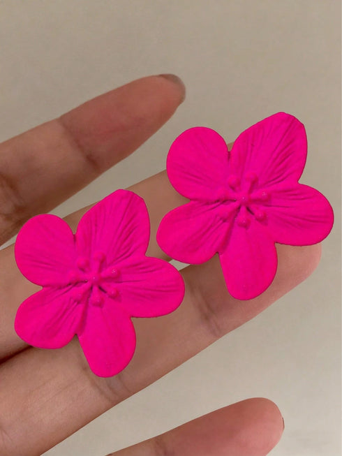 SHEIN 1 Pair Elegant Floral Retro Design Fashion Earrings For Women