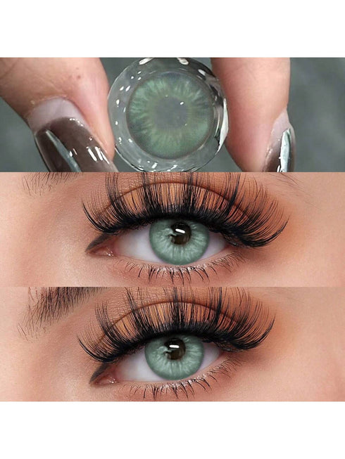 SHEIN Of Grayish-Green Colored Contact Lenses