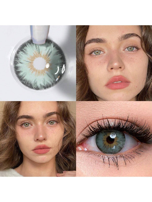 SHEIN 1 Pair Of Natural Color Soft Contact Lenses, Yearly