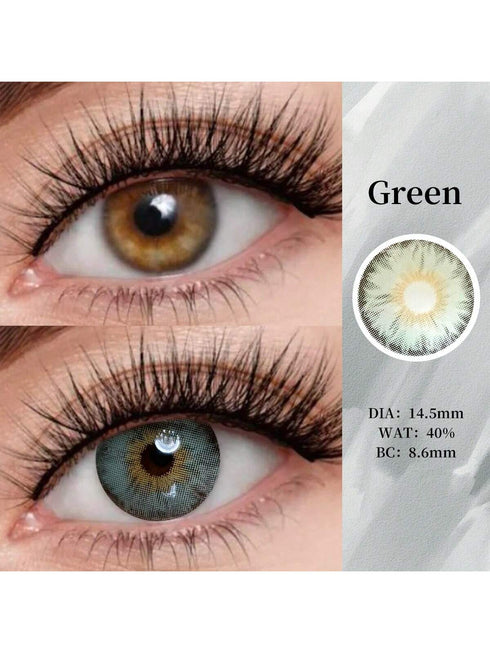 SHEIN 1 Pair Of Natural Color Soft Contact Lenses, Yearly
