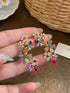 SHEIN 1 Pair Unique Colorful Floral Earrings