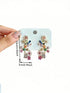 SHEIN 1 Pair Unique Colorful Floral Earrings