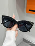 SHEIN 1 Pair Unisex Full Frame Cat Eye Sunglasses