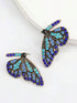 SHEIN 1 Pair Vintage Rhinestone Butterfly & Gem Earrings Jewelry