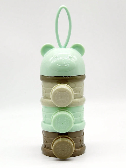 SHEIN مجموعة واحدة من 4 مرطبانات صغيرة لتوزيع تركيبة الأطفال (أخضر) | علبة التوزيع الخاصة بالرضع