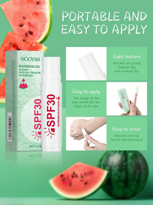 SHEIN 1pc Anti-Crack Watermelon Lip Balm