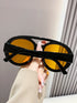 SHEIN Vintage Large Frame Pilot Style Plastic Uv Protection Sunglasses