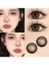 SHEIN 1pair Brown Gradient Soft Contact Lenses, Annual Cosmetic Eye Makeup Lens