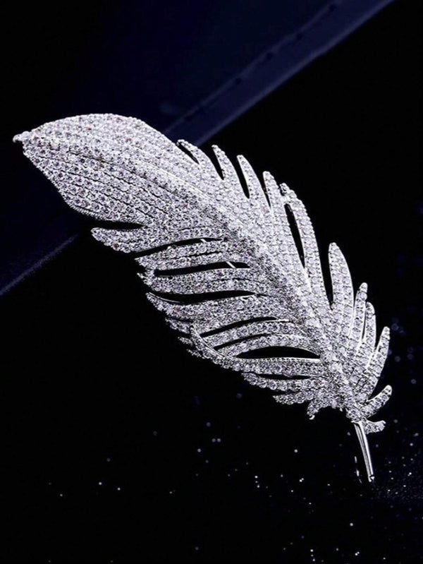 1pc Elaborate Full Rhinestone Classic Feather