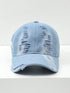 1pc Fashionable Distressed Edges Brim Personalized Soft-Top Baseball Cap