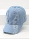 1pc Fashionable Distressed Edges Brim Personalized Soft-Top Baseball Cap