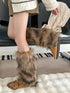 1pc Faux Fur Boot Cuffs For Autumn Winter Short Plush Leg Warmers