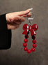 SHEIN 1pc Red Bow Knot Phone Hanging Ornament & Keychain