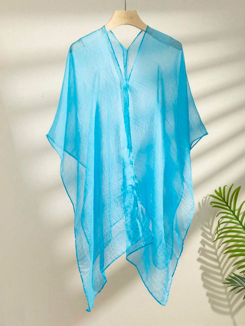 SHEIN 1pc Soft Chiffon Solid Color Women's Sun Protection