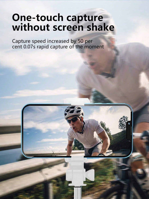 عصا سيلفي سوداء مضادة للاهتزاز من SHEIN، قطعة واحدة، مع حامل ثلاثي وأذرع قابلة للتمديد