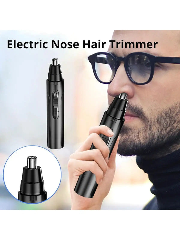 1pc Black Electric Portable Men Mini Nose Hair Trimmer