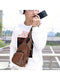 SHEIN 1pc Brown Pu Leather Leisure & Fashionable One Shoulder Backpack