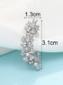 SHEIN 1pc Cubic Zirconia Flower Decor Ear Cuff Valentines