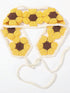 SHEIN 1pc Floral Hollow Knitted Headband, Minimalist (Yellow)
