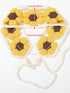 SHEIN 1pc Floral Hollow Knitted Headband, Minimalist (Yellow)