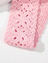 SHEIN 1pc Floral Hollow Knitted Headband, Minimalist (Pink)