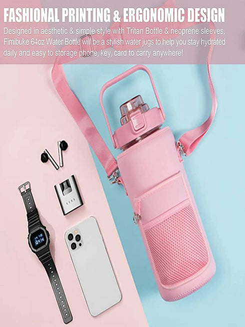 غطاء زجاجة مياه رياضية خارجية من شي إن، قطعة واحدة، مصنوع من مادة SBR عالية الجودة، سعة 2 لتر