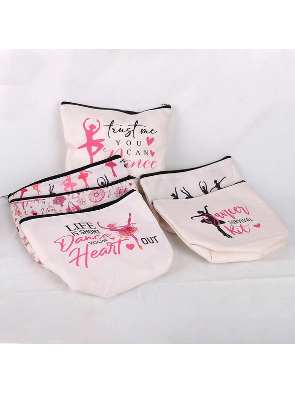 SHEIN 1pc Linen Cosmetic Storage Bag