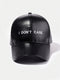 SHEIN Minimalist Leather "I DON'T CARE" Embroidered Unisex Baseball Cap