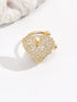 SHEIN 1pc Minimalist Style Zirconia Heart