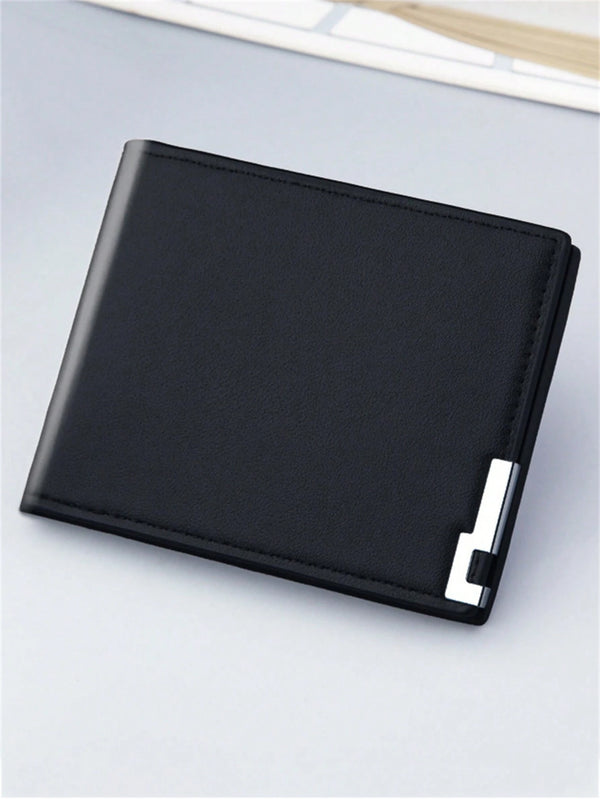 SHEIN 1pc New Minimalist Lightweight Short Wallet (Black)