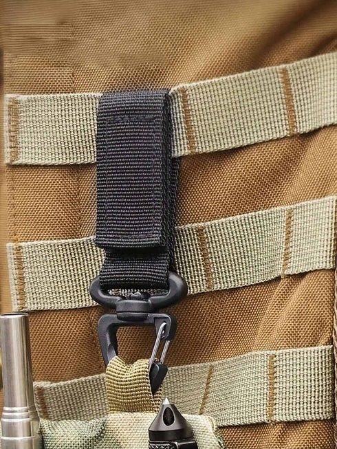 SHEIN 1pc Outdoor Camping Belt Gear Clip Nylon Key Ring Holder Outdoor Hiking Hook Buckle Utility Hanger